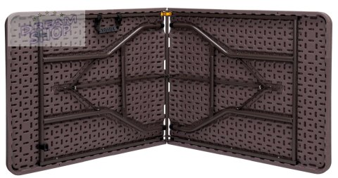 Stół cateringowy WOODLAND składany w walizkę 180 cm brown