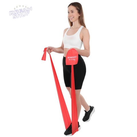 TAŚMA TRENINGOWA GUMA OPOROWA DO ĆWICZEŃ 200x15cm 0,30mm 9-11 kg CZERWONA