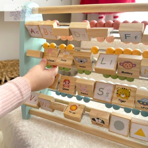 TOOKY TOY Liczydło Dwustronne Alfabet Obrazki TOOKY TOY Liczydło Dwustronne Alfabet Obrazki