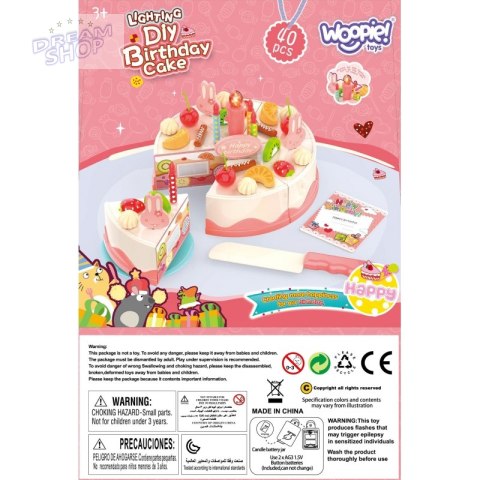 WOOPIE Tort Urodzinowy do Krojenia Świeczki Owoce 40 el. WOOPIE Tort Urodzinowy do Krojenia Świeczki Owoce 40 el.