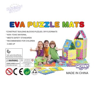 Woopie Baby Mata Piankowa Kolorowa Puzzle Kojec