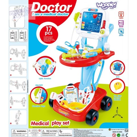 ZESTAW Lekarza Mały DOKTOR EKG AKCESORIA WÓZEK XL ZESTAW Lekarza Mały DOKTOR EKG AKCESORIA WÓZEK XL
