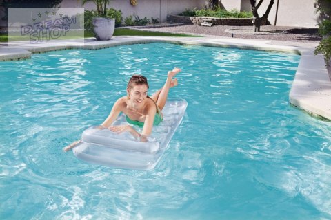 Dmuchany Materac plażowy Srebrny metalik 188x71cm BESTWAY + Zestaw naprawczy Dmuchany Materac plażowy Srebrny metalik 188x71cm BESTWAY + Zestaw naprawczy