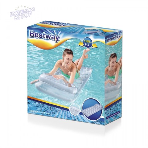 Dmuchany Materac plażowy Srebrny metalik 188x71cm BESTWAY + Zestaw naprawczy Dmuchany Materac plażowy Srebrny metalik 188x71cm BESTWAY + Zestaw naprawczy
