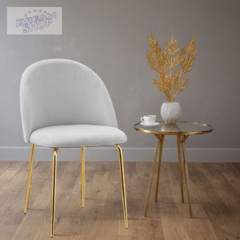 Krzesło aksamitne FARGO GOLD Velvet Szare Krzesło aksamitne FARGO GOLD Velvet Szare
