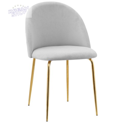 Krzesło aksamitne FARGO GOLD Velvet Szare Krzesło aksamitne FARGO GOLD Velvet Szare