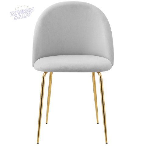 Krzesło aksamitne FARGO GOLD Velvet Szare Krzesło aksamitne FARGO GOLD Velvet Szare