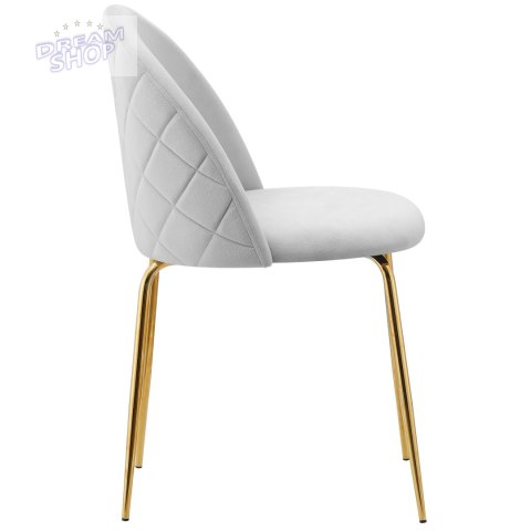 Krzesło aksamitne FARGO GOLD Velvet Szare Krzesło aksamitne FARGO GOLD Velvet Szare