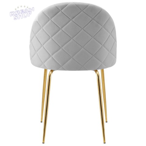 Krzesło aksamitne FARGO GOLD Velvet Szare Krzesło aksamitne FARGO GOLD Velvet Szare