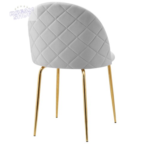 Krzesło aksamitne FARGO GOLD Velvet Szare Krzesło aksamitne FARGO GOLD Velvet Szare