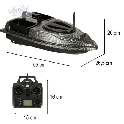 Łódka zanętowa zdalnie sterowana łódź GPS Flytec V900 5,4 km/h 1,5 kg Łódka zanętowa zdalnie sterowana łódź GPS Flytec V900 5,4 km/h 1,5 kg