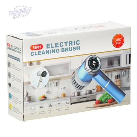 Szczotka myjka elektryczna do czyszczenia 5w1 do łazienki podłogi fug basenu LED Szczotka myjka elektryczna do czyszczenia 5w1 do łazienki podłogi fug basenu LED