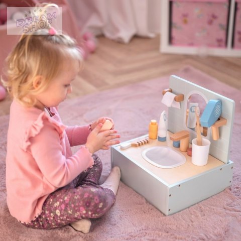 TOOKY TOY Toilet Bathroom Toaleta Drewniana Łazienka z Akcesoriami TOOKY TOY Toilet Bathroom Toaleta Drewniana Łazienka z Akcesoriami
