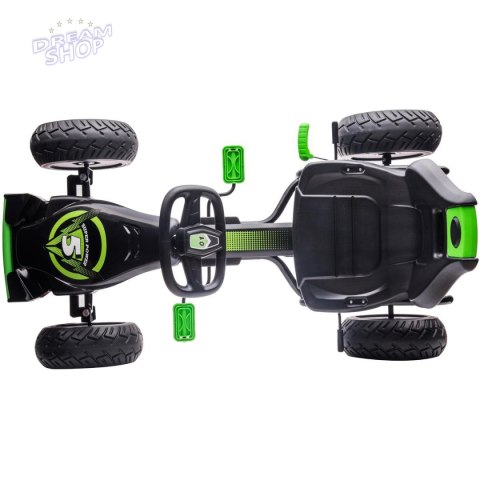 GOKART AUTO NA PEDAŁY ENERO 18 CZARNO ZIELONY