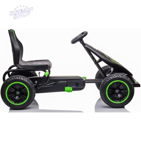 GOKART AUTO NA PEDAŁY ENERO 18 CZARNO ZIELONY