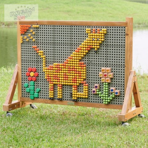 MASTERKIDZ Drewniana Ściana Tablica XXL Naukowa Kreatywna STEM WALL Outdoor