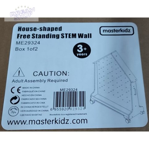 MASTERKIDZ Drewniana Tablica STEM Wolnostojąca XXL w Kształcie Domu