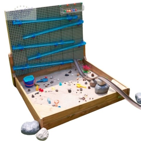 MASTERKIDZ Zestaw XXL STEM WALL 2w1 Tablica Kreatywna z Piaskownicą