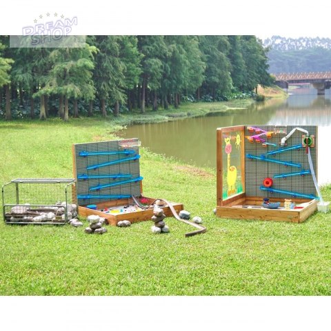 MASTERKIDZ Zestaw XXL STEM WALL 2w1 Tablica Kreatywna z Piaskownicą