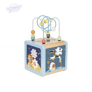 TOOKY TOY Drewniana Kostka Aktywności Kosmos Sorter Labirynt
