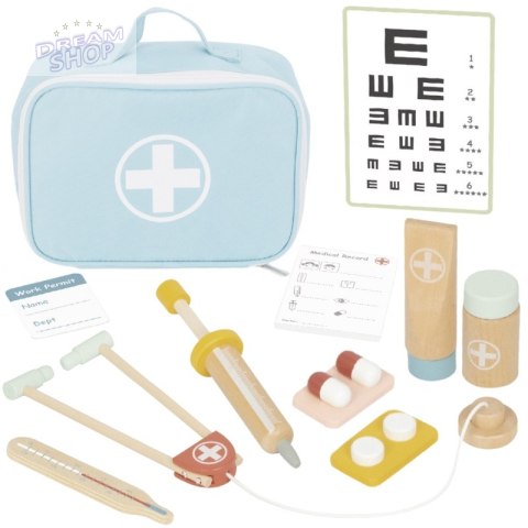 TOOKY TOY Drewniany Zestaw Małego Lekarza Doktora w Walizce z Akcesoriami
