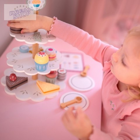 TOOKY TOY Patera Słodkości Drewniany Stojak Babeczki Ciasta TOOKY TOY Patera Słodkości Drewniany Stojak Babeczki Ciasta