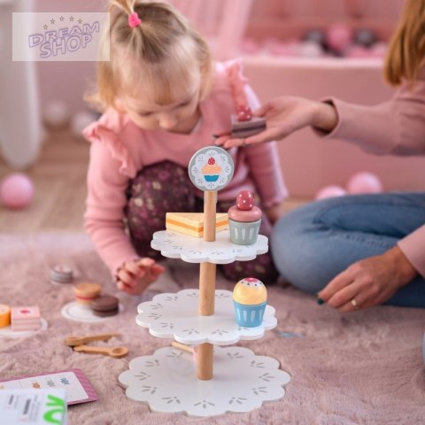TOOKY TOY Patera Słodkości Drewniany Stojak Babeczki Ciasta TOOKY TOY Patera Słodkości Drewniany Stojak Babeczki Ciasta