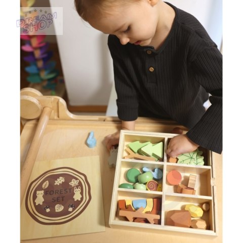 TOOKY TOY Zestaw Leśny Układanka w Stosy Klocki Figurki