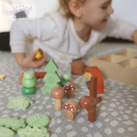 TOOKY TOY Zestaw Leśny Układanka w Stosy Klocki Figurki