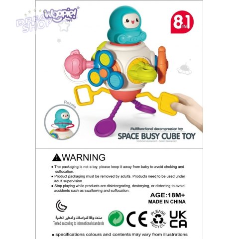 WOOPIE BABY Kostka Sześciościan Montessori Sensoryczna 8w1 WOOPIE BABY Kostka Sześciościan Montessori Sensoryczna 8w1