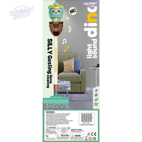 WOOPIE Interaktywny Odkurzacz Dino 3w1 Funkcja Ssania Światło Dźwięk
