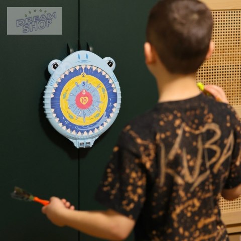 WOOPIE Magnetyczna Gra w Rzutki Dart Tarcza Wesoły Rekinek