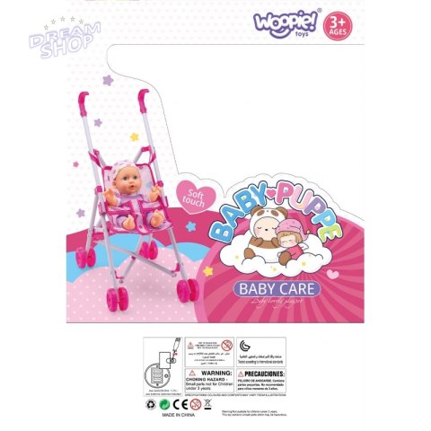 WOOPIE ROYAL Lalka Bobas z Wózkiem Opiekunka + Zestaw do Karmienia