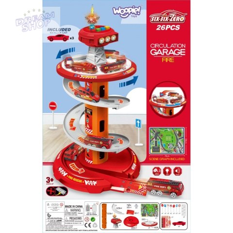 WOOPIE Tor Spirala Garaż dla Samochodzików 3 szt. WOOPIE Tor Spirala Garaż dla Samochodzików 3 szt.
