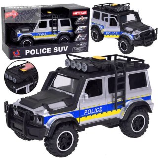 Auto terenowe Policja Radiowóz z napędem Światła + Dźwięki ZA5410