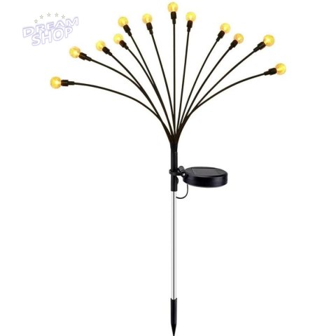 LAMPA SOLARNA TAŃCZĄCE NA WIETRZE KULECZKI BIAŁE 12 LED 72CM CIEPŁY BIAŁY LAMPA SOLARNA TAŃCZĄCE NA WIETRZE KULECZKI BIAŁE 12 LED 72CM CIEPŁY BIAŁY
