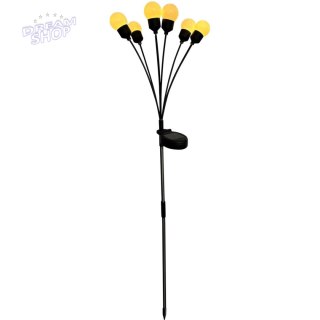 LAMPA SOLARNA TAŃCZĄCE NA WIETRZE KULECZKI BIAŁE 6 LED 75CM XXL