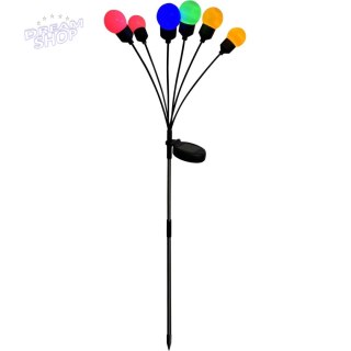 LAMPA SOLARNA TAŃCZĄCE NA WIETRZE KULECZKI KOLOROWE 6 LED 75CM XXL