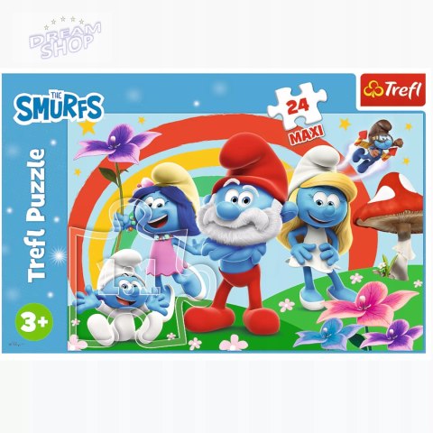 Puzzle 24 el. Maxi Smerfny dzień Trefl 14374