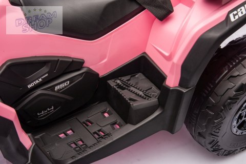 Quad Can Am Outlander ATV z Pilotem Różowy Quad Can Am Outlander ATV z Pilotem Różowy