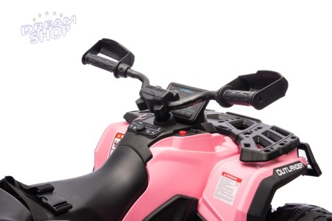 Quad Can Am Outlander ATV z Pilotem Różowy Quad Can Am Outlander ATV z Pilotem Różowy