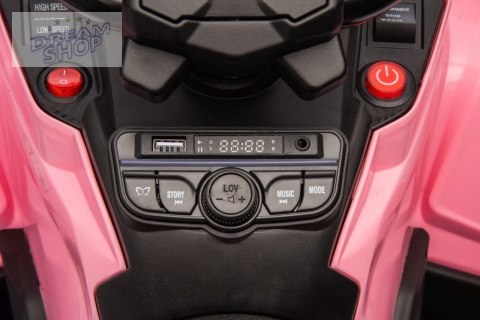 Quad Can Am Outlander ATV z Pilotem Różowy Quad Can Am Outlander ATV z Pilotem Różowy