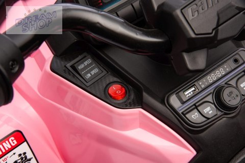 Quad Can Am Outlander ATV z Pilotem Różowy Quad Can Am Outlander ATV z Pilotem Różowy