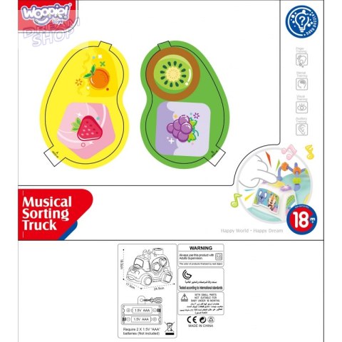 WOOPIE BABY Samochodzik Muzyczny Sorter Niebieski WOOPIE BABY Samochodzik Muzyczny Sorter Niebieski