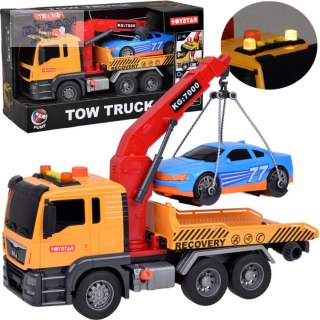 Zestaw Laweta + Auto Światło Dźwięk SUPER ruchomy HDS dźwig ZA5408