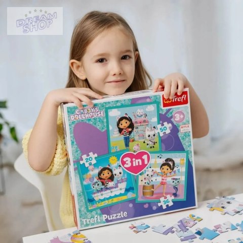 KOCI DOMEK GABI PUZZLE 3W1 3+ TREFL 34871