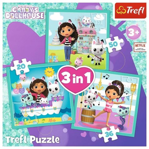 KOCI DOMEK GABI PUZZLE 3W1 3+ TREFL 34871