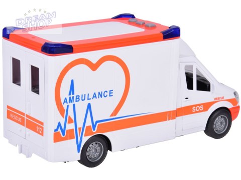 Karetka Pogotowie ratunkowe Otwierany Ambulans Dźwięk + światło ZA5217 Karetka Pogotowie ratunkowe Otwierany Ambulans Dźwięk + światło ZA5217
