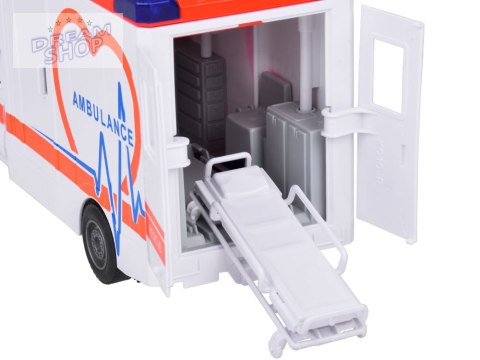 Karetka Pogotowie ratunkowe Otwierany Ambulans Dźwięk + światło ZA5217 Karetka Pogotowie ratunkowe Otwierany Ambulans Dźwięk + światło ZA5217