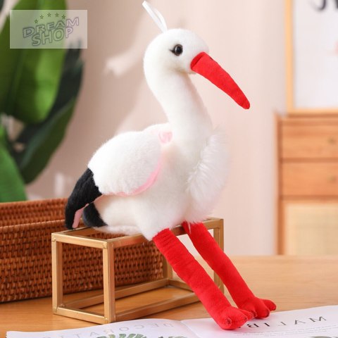 Pluszowy Bocian Ptak Pluszak Maskotka Przytulanka 37cm